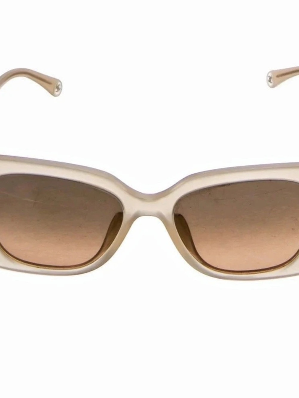 CHANEL 5504-A Crystal Beige Cat Eye Sunglasses 53-17-140 Authentic